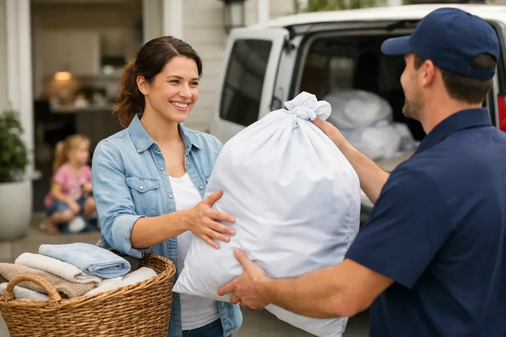 How Does Laundry Pickup Work for Busy Homes?